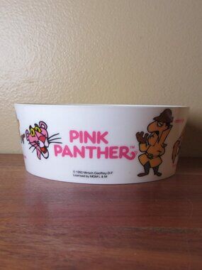20 oz vintage pink panther cereal bowl 1993 peter pan NWT UNUSED (W6871)